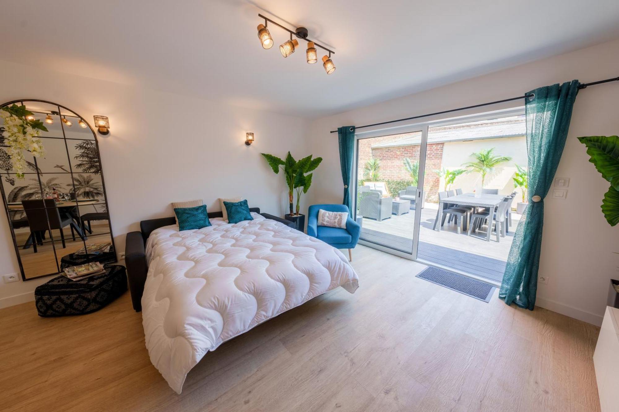L'Escale Tropicale, Appartement Independant Avec Terrasse Privative Saint-Quentin  Bagian luar foto